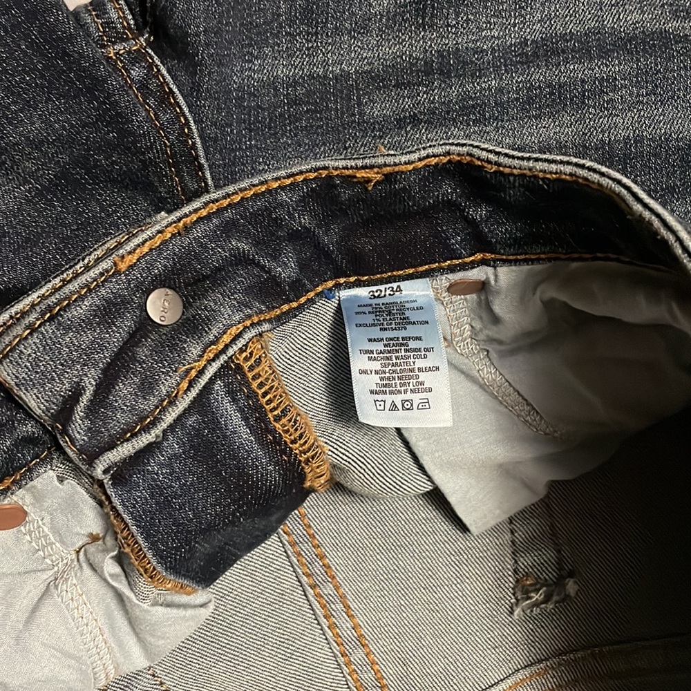 NWOT Men’s Aero Jeans Skinny Size 32x34 - Picture 6 of 10